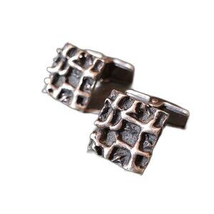 RARE Silver Vintage Modernist 900 Silver Antonio Belgiorno Buenos Aires Cufflin…